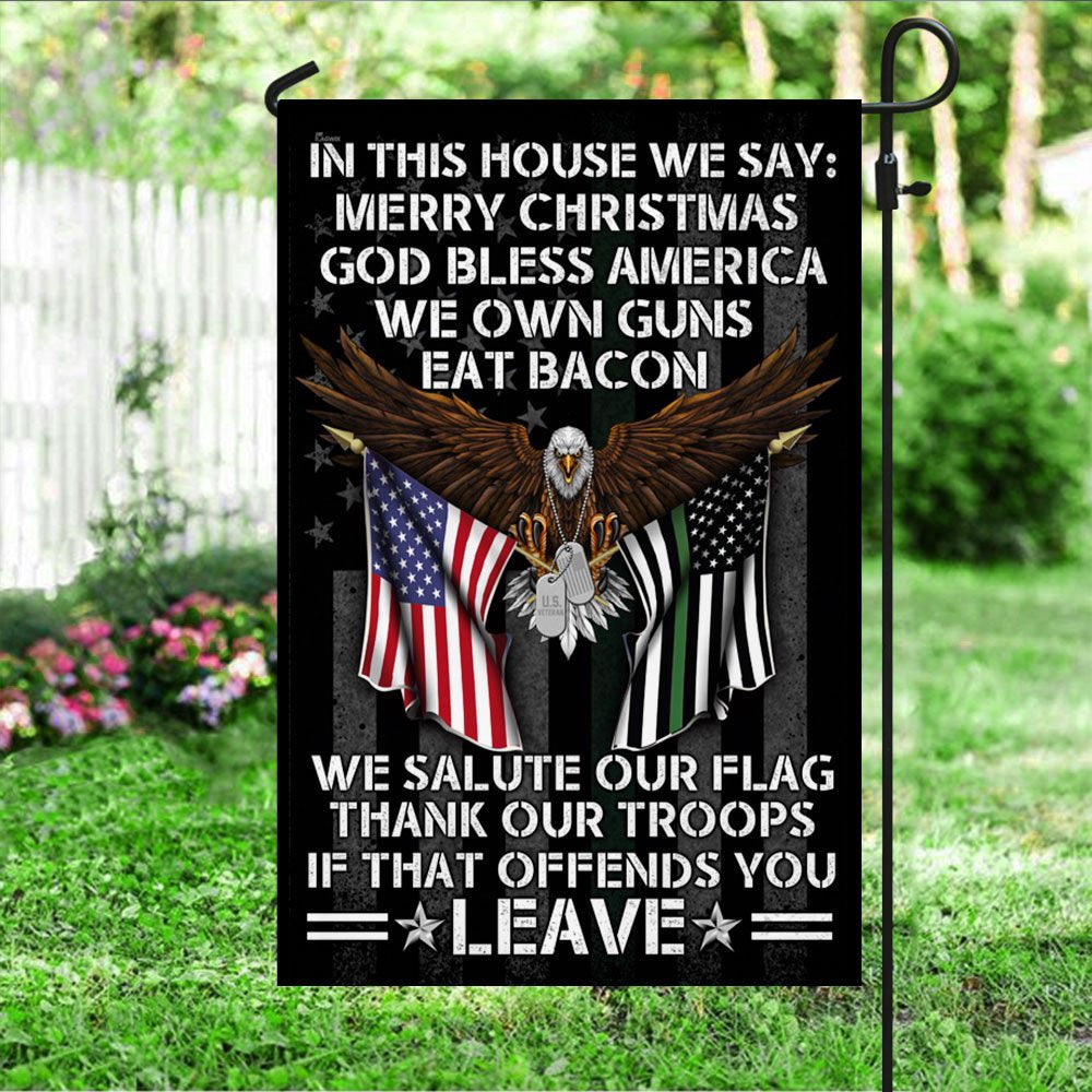Veteran Flag, Patriotic Flag In This House We Salute Our Flag