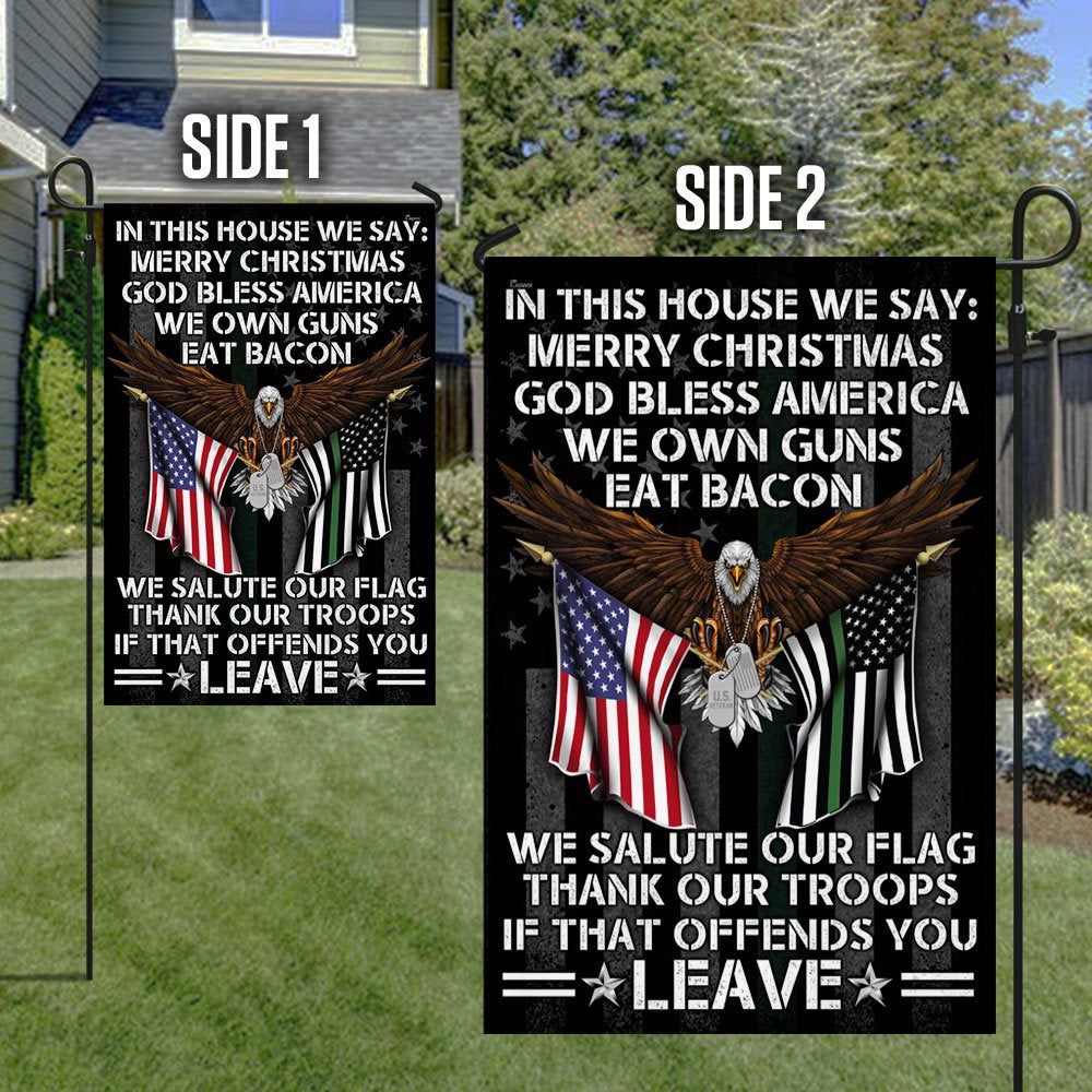 Veteran Flag, Patriotic Flag In This House We Salute Our Flag