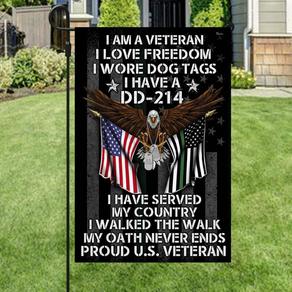 Veteran Flag, Proud Veteran Flag I Walked The Walk My Oath Never Ends
