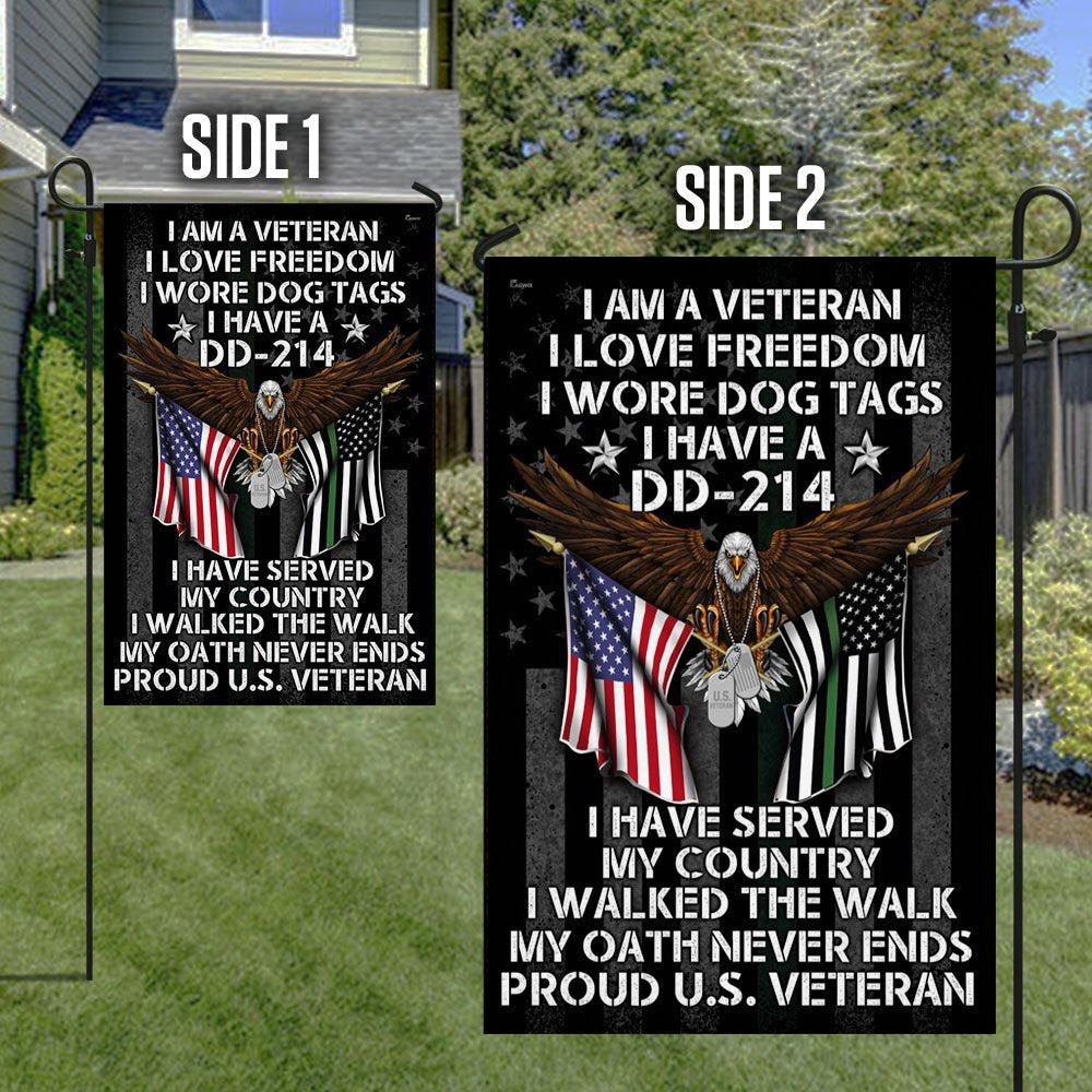 Veteran Flag, Proud Veteran Flag I Walked The Walk My Oath Never Ends