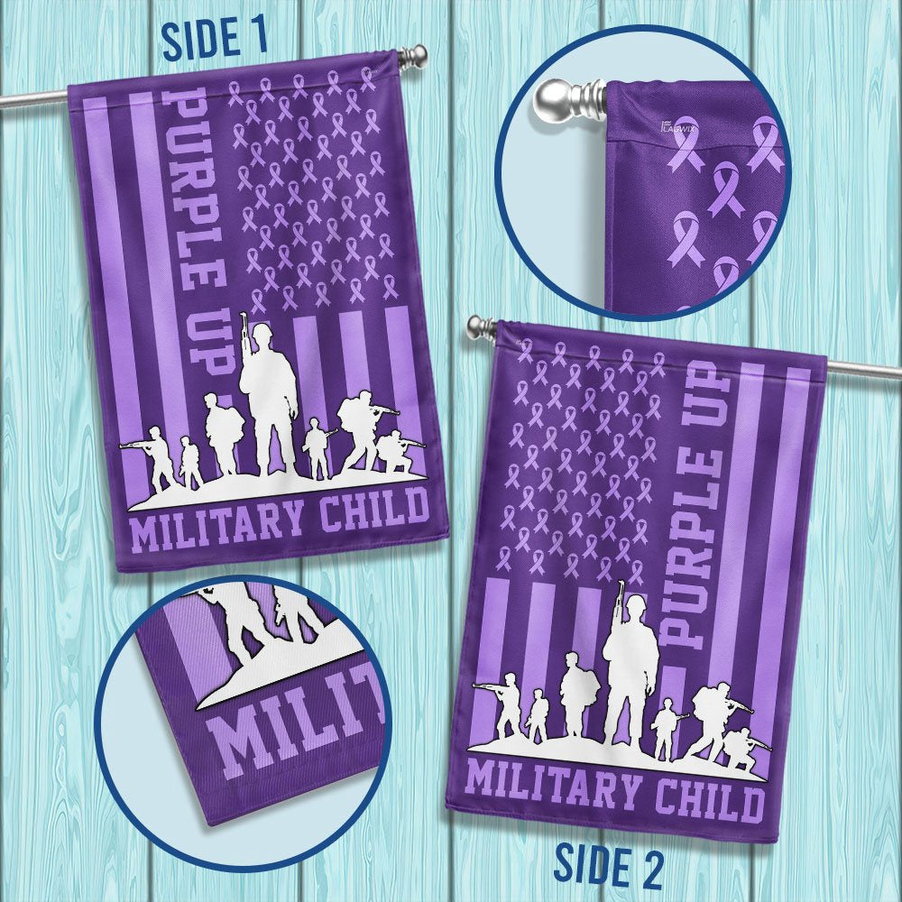 Veteran Flag, Purple Up Military Child Flag
