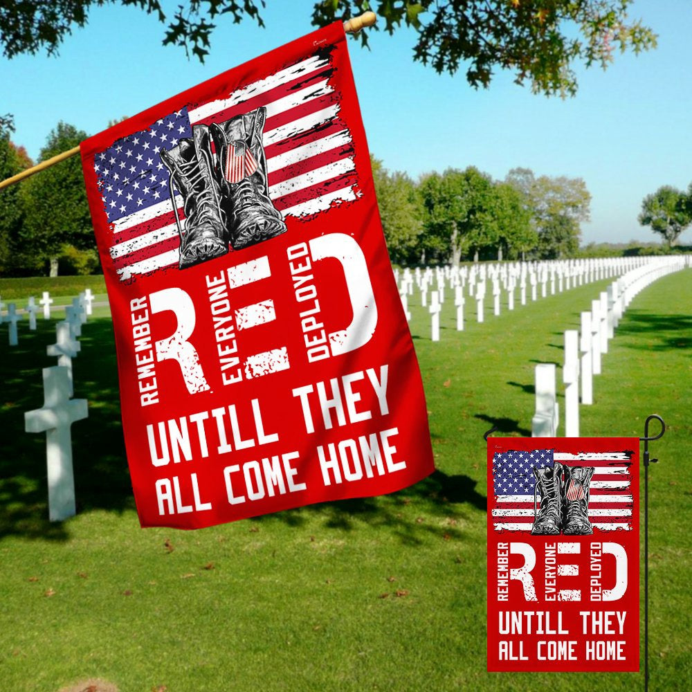 Veteran Flag, Remember Everyone Deployed Red Friday Flag