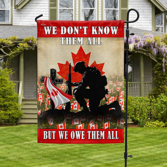 Veteran Flag, Remembrance Day Canadian Veteran Flag We Don't Know Them All But We Owe Them All