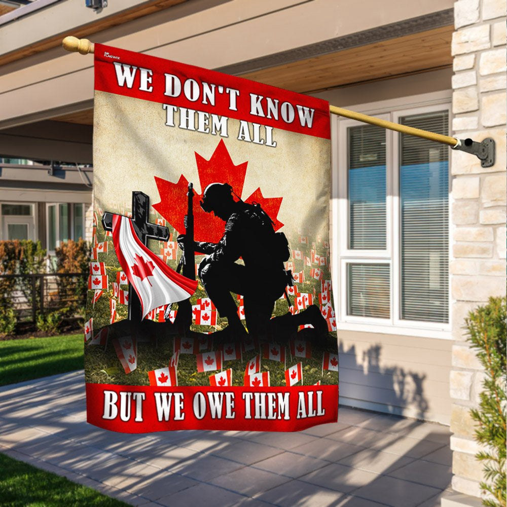 Veteran Flag, Remembrance Day Canadian Veteran Flag We Don't Know Them All But We Owe Them All