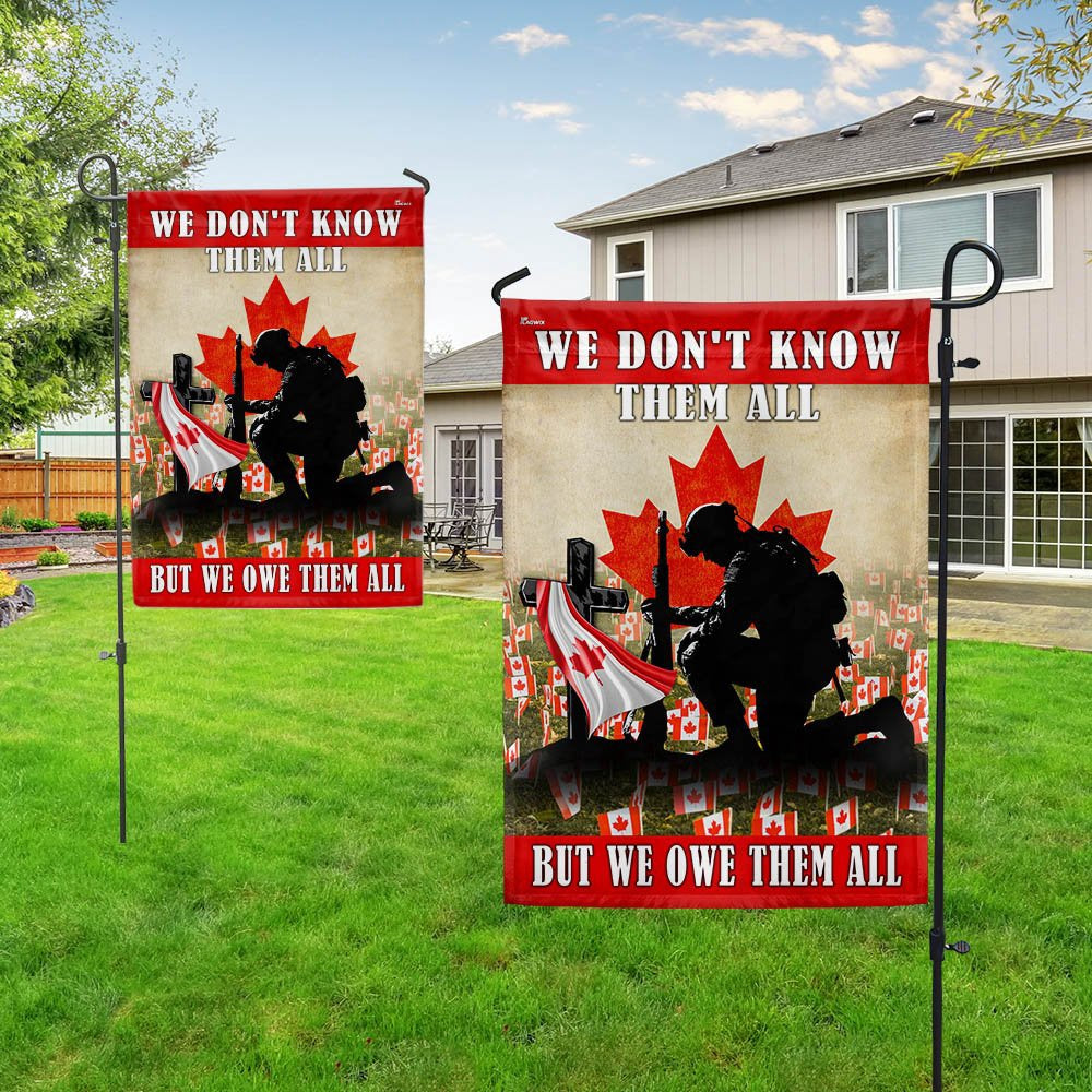 Veteran Flag, Remembrance Day Canadian Veteran Flag We Don't Know Them All But We Owe Them All