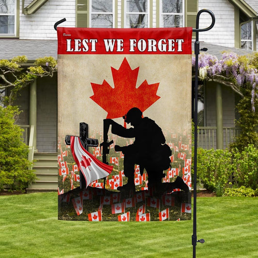 Veteran Flag, Remembrance Day Canadian Veteran Lest We Forget Flag