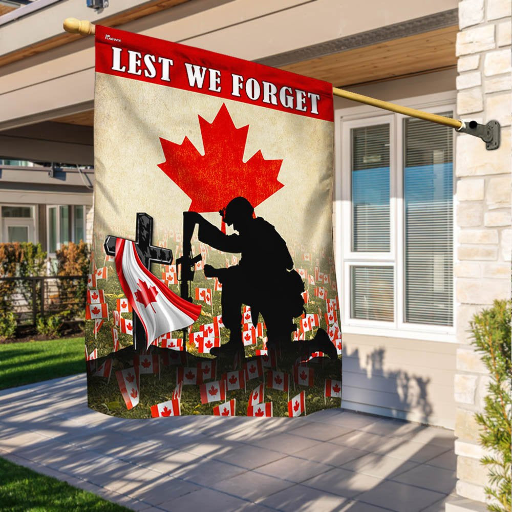 Veteran Flag, Remembrance Day Canadian Veteran Lest We Forget Flag