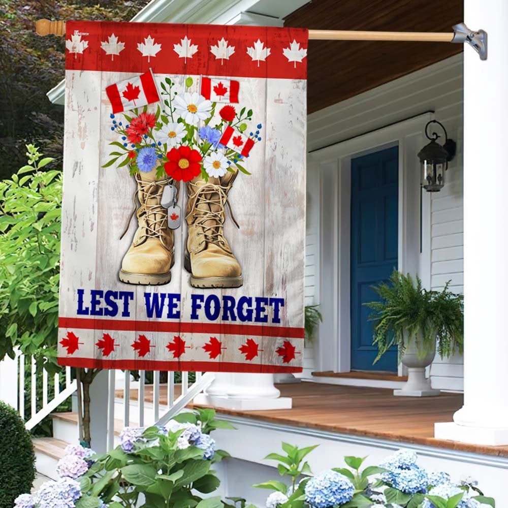 Veteran Flag, Remembrance Day Canadian Veterans Lest We Forget Flag