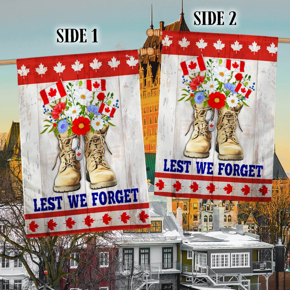 Veteran Flag, Remembrance Day Canadian Veterans Lest We Forget Flag