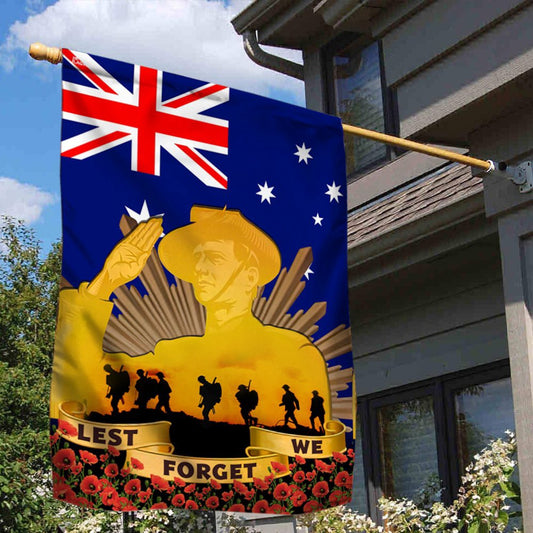 Veteran Flag, Remembrance Day Flag Lest We Forget Poppy Australia Veteran Flag