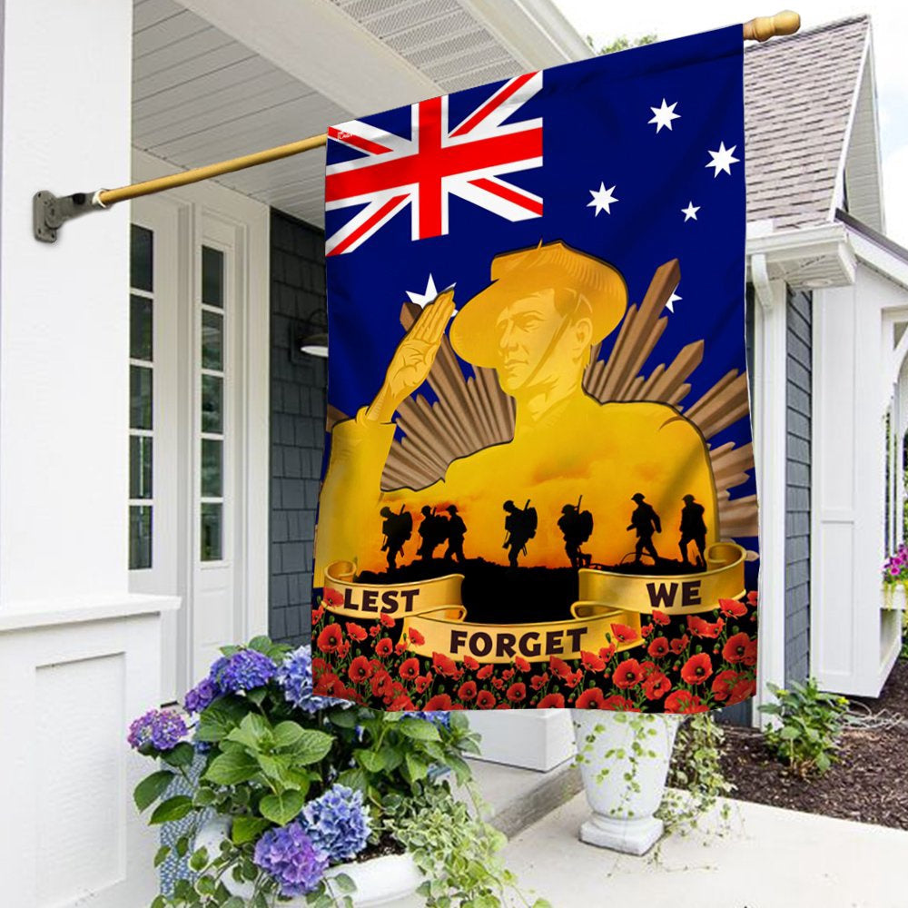 Veteran Flag, Remembrance Day Flag Lest We Forget Poppy Australia Veteran Flag