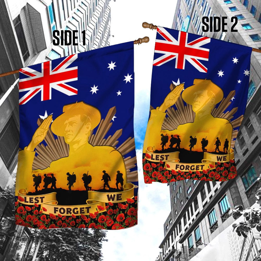 Veteran Flag, Remembrance Day Flag Lest We Forget Poppy Australia Veteran Flag
