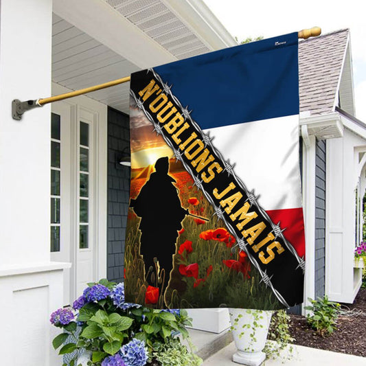 Veteran Flag, Remembrance Day Flag Poppy Lest We Forget N'oublions Jamais French Veteran Flag