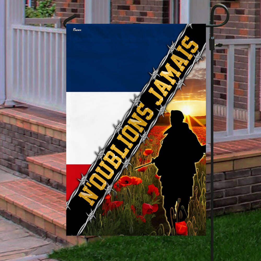 Veteran Flag, Remembrance Day Flag Poppy Lest We Forget N'oublions Jamais French Veteran Flag