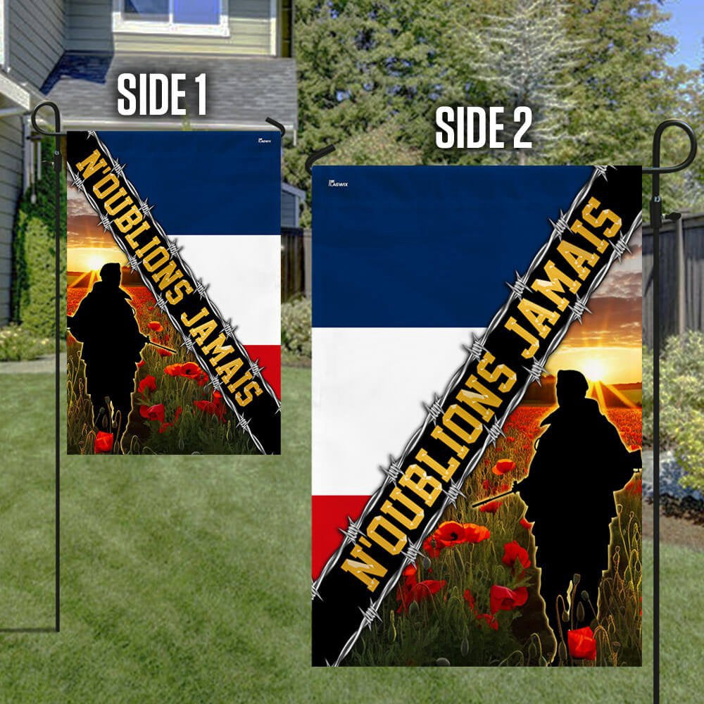 Veteran Flag, Remembrance Day Flag Poppy Lest We Forget N'oublions Jamais French Veteran Flag