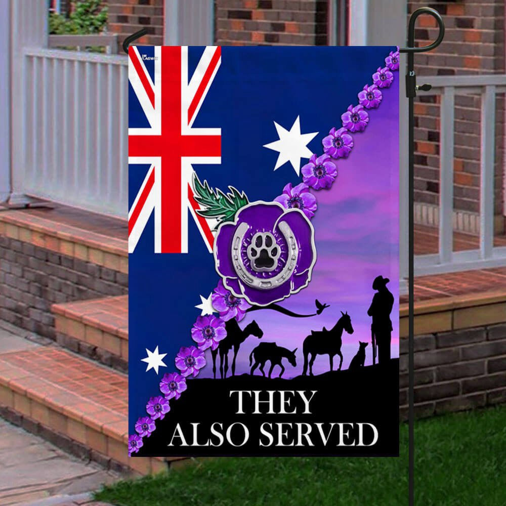 Veteran Flag, They Also Served, Purple Poppy Australian Flag