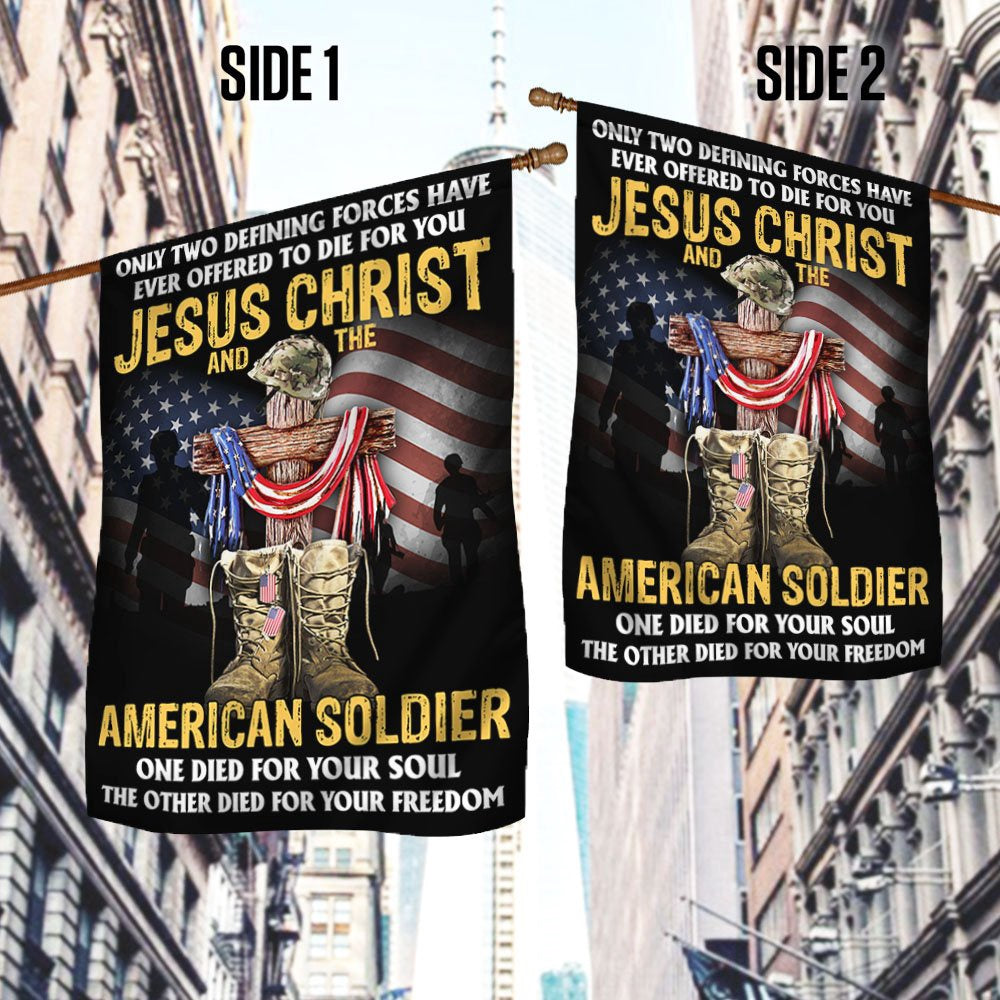 Veteran Flag, US Veteran Day Flag Jesus Christ And The American Soldier
