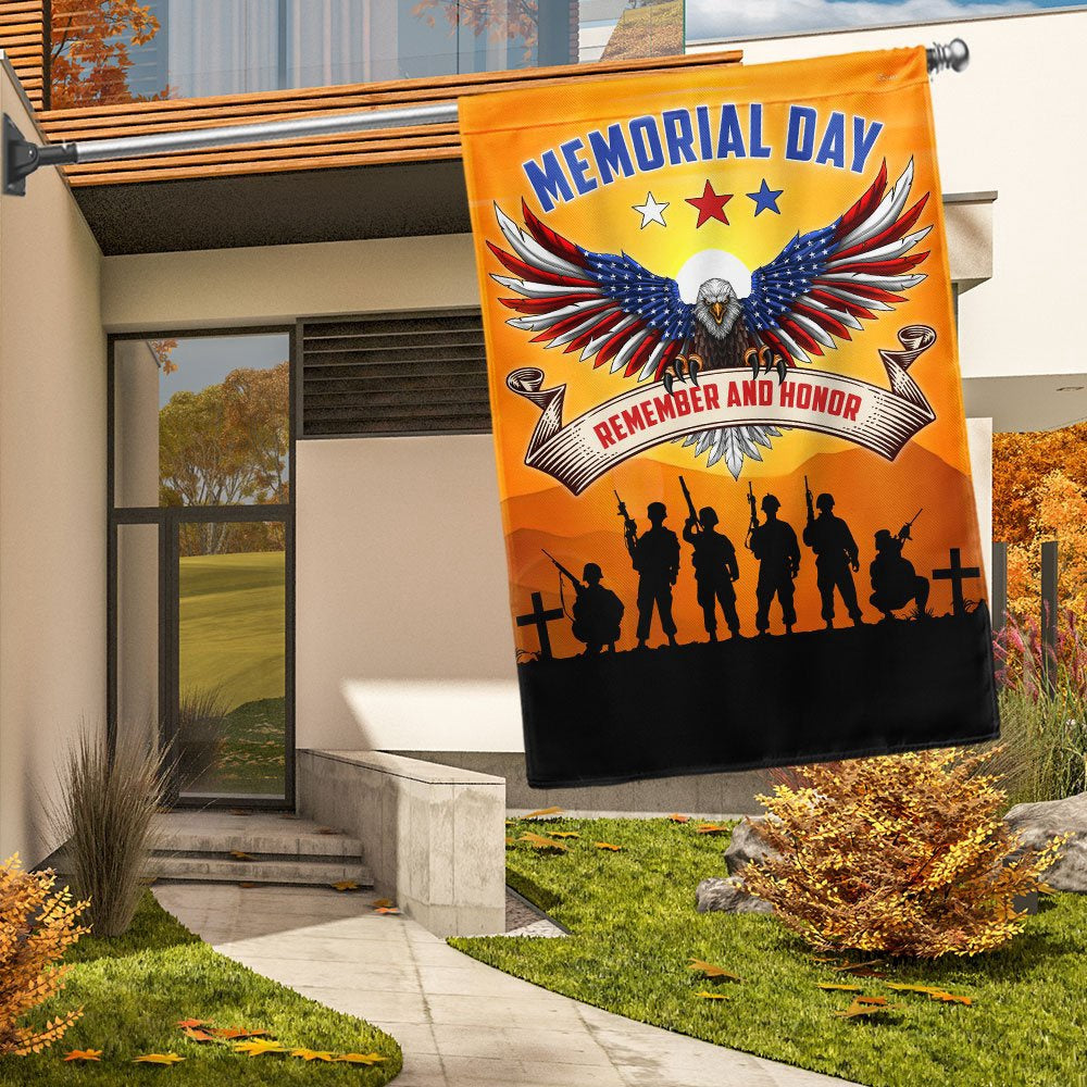 Veteran Flag, US Veterans Eagle Memorial Day Remember And Honor Flag