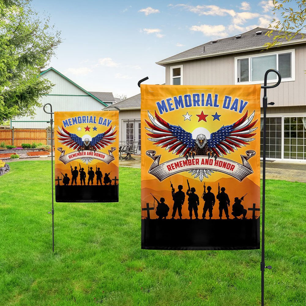 Veteran Flag, US Veterans Eagle Memorial Day Remember And Honor Flag