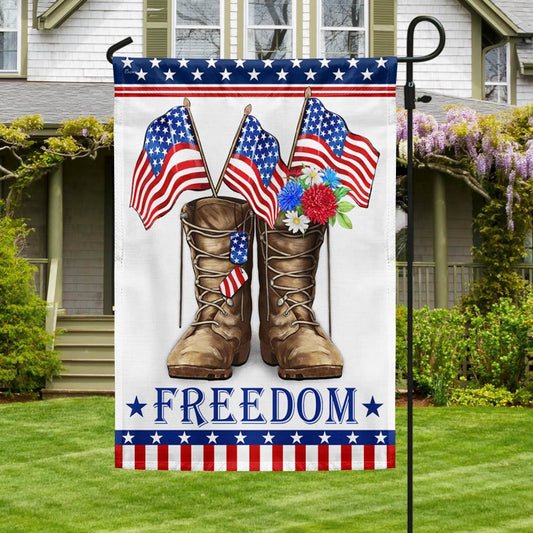 Veteran Flag, Veteran Boots Freedom Independence Day Patriotic Flag