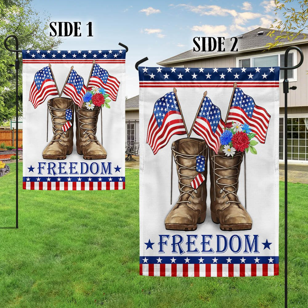 Veteran Flag, Veteran Boots Freedom Independence Day Patriotic Flag