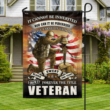 Veteran Flag, Veteran Flag Blood Sweat Tears Forever The Title Veteran