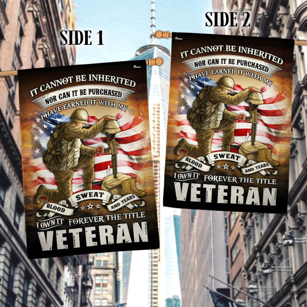 Veteran Flag, Veteran Flag Blood Sweat Tears Forever The Title Veteran