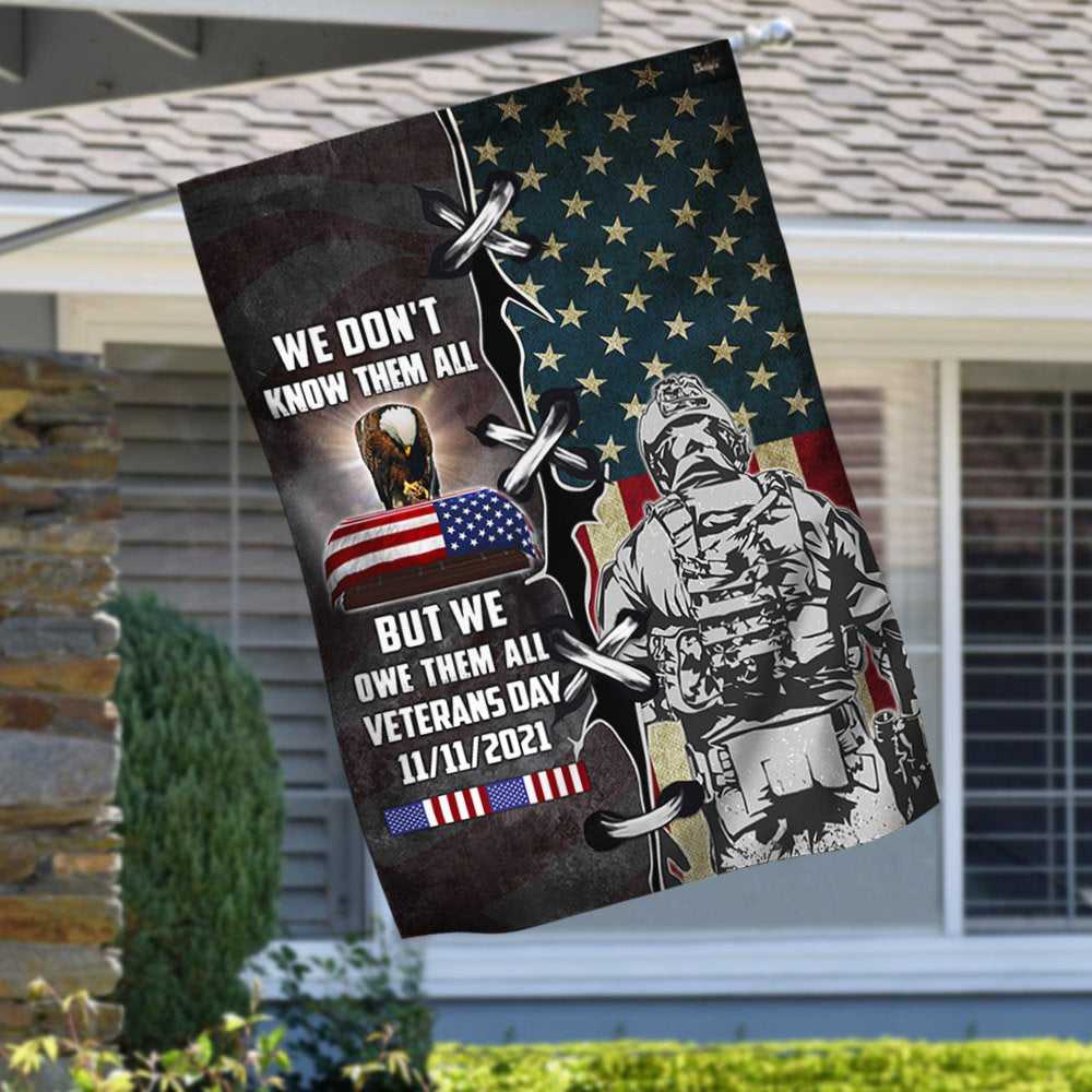 Veteran Flag, Veteran Flag We Owe Them All American Soldier