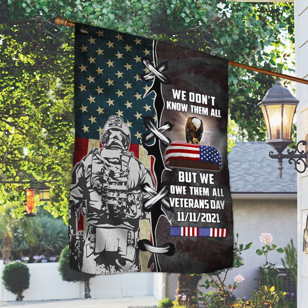 Veteran Flag, Veteran Flag We Owe Them All American Soldier