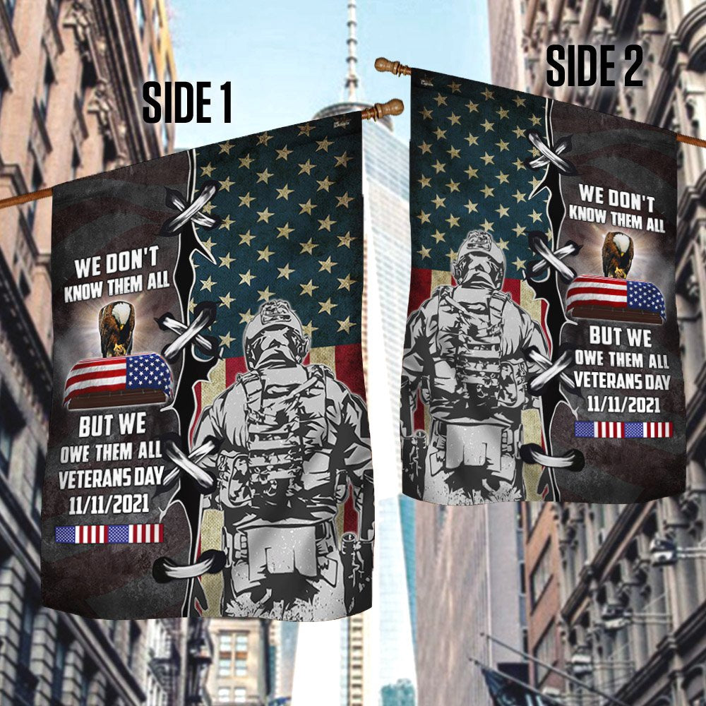 Veteran Flag, Veteran Flag We Owe Them All American Soldier