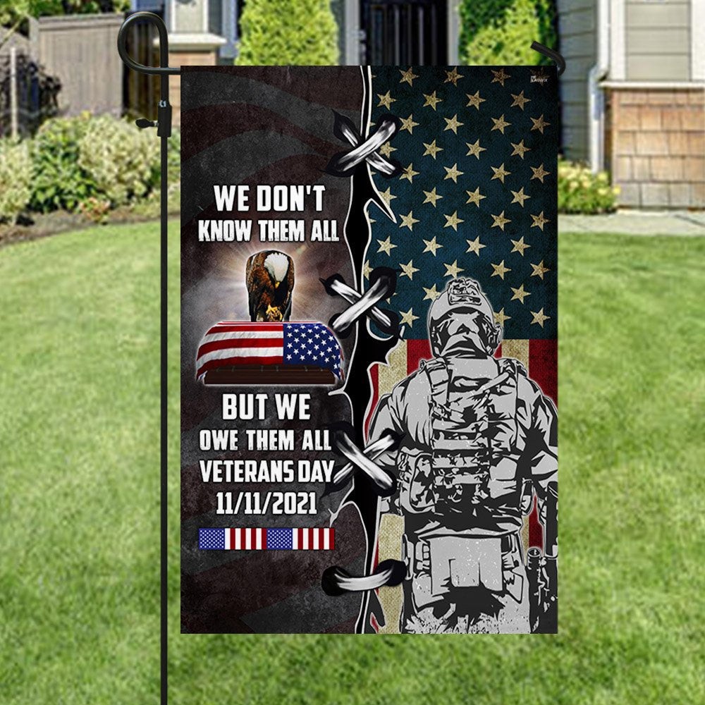 Veteran Flag, Veteran Flag We Owe Them All American Soldier