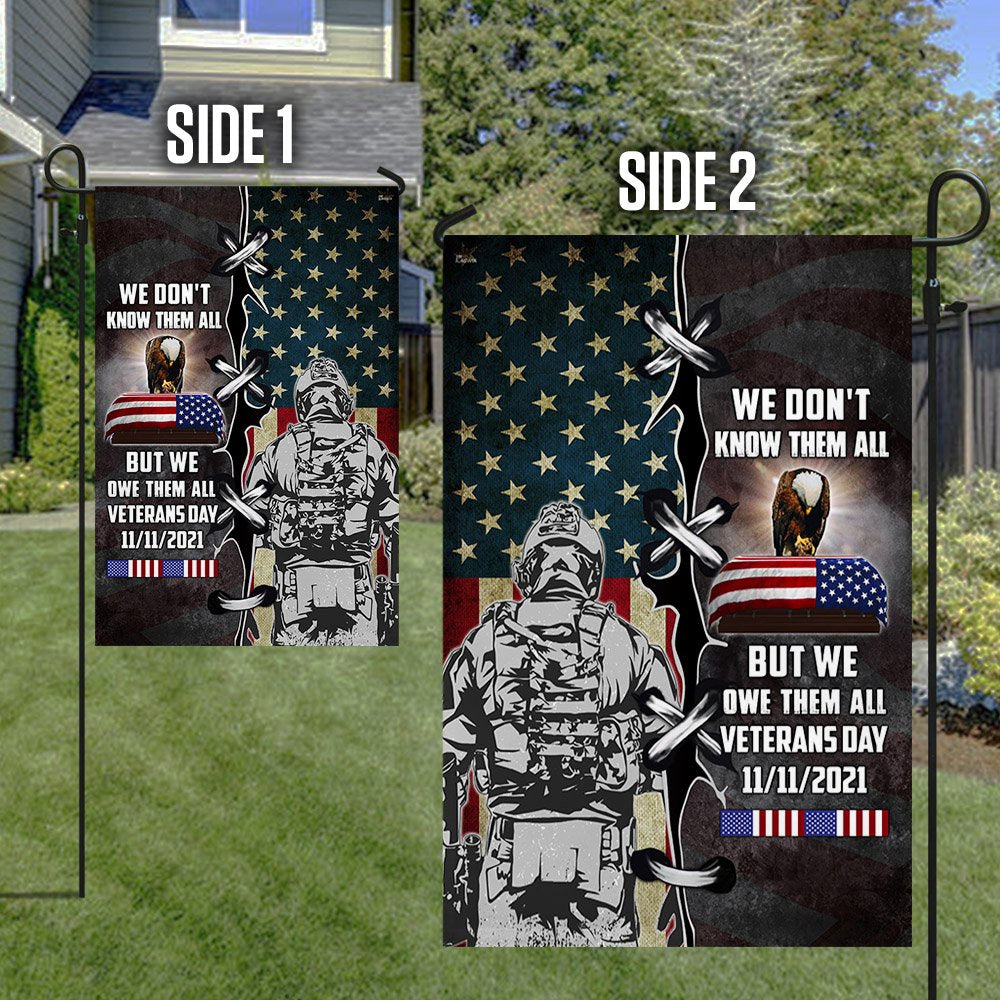 Veteran Flag, Veteran Flag We Owe Them All American Soldier