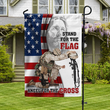 Veteran Flag, Veteran Jesus Christ Kneeling For The Cross Memorial Honoring Fallen Soldiers Veterans Flag