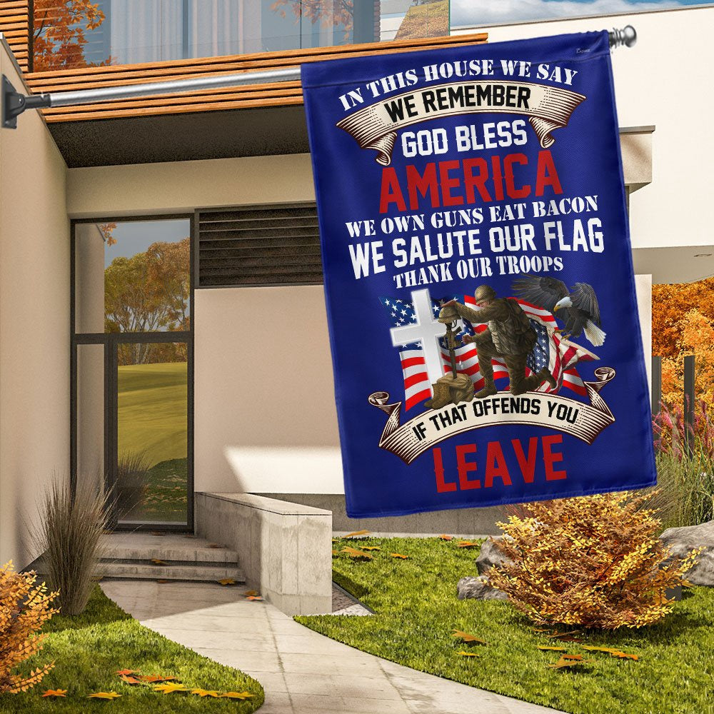 Veteran Flag, Veteran Memorial Day In This House God Bless America Thanks Our Troops Flag