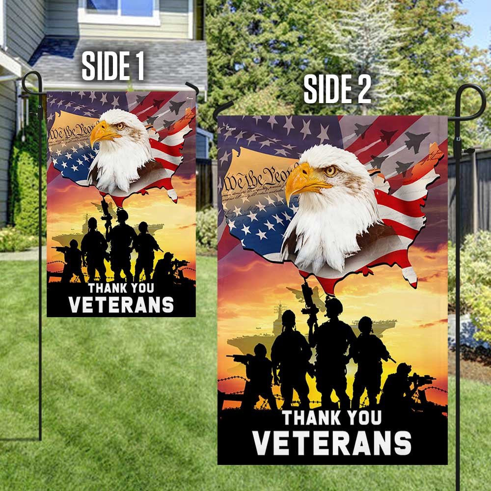 Veteran Flag, We The People American Eagle Thank You Veterans Flag