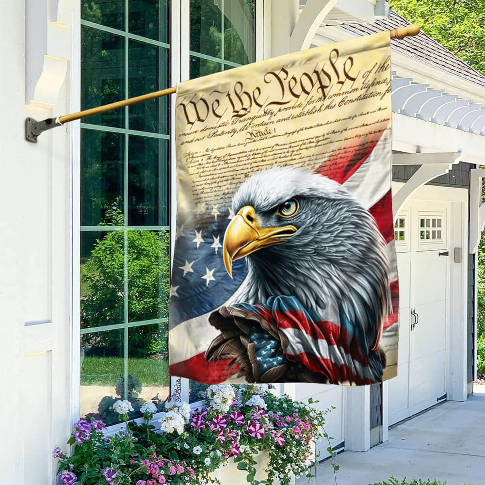 Veteran Flag, We The People Patriotic American Eagle Flag
