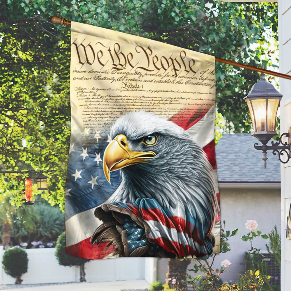 Veteran Flag, We The People Patriotic American Eagle Flag