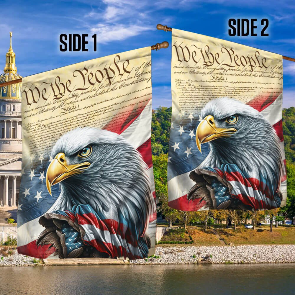 Veteran Flag, We The People Patriotic American Eagle Flag
