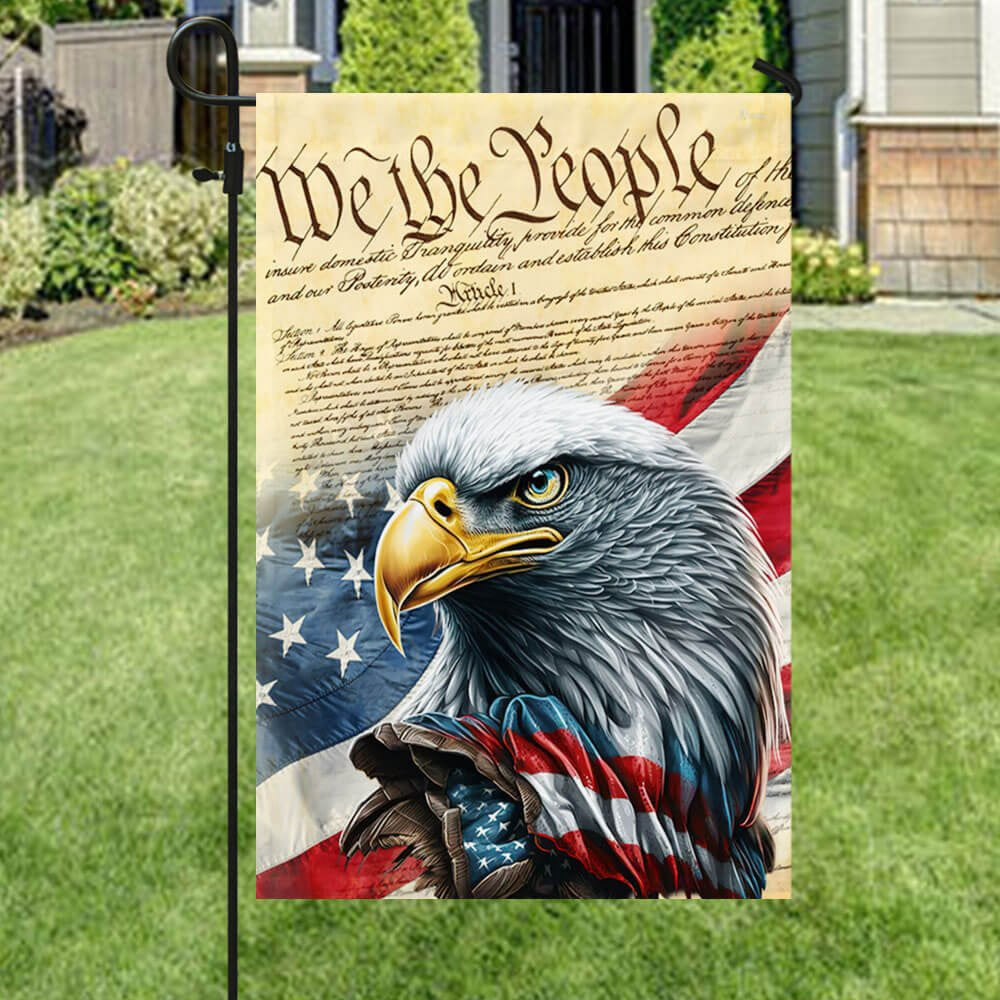 Veteran Flag, We The People Patriotic American Eagle Flag