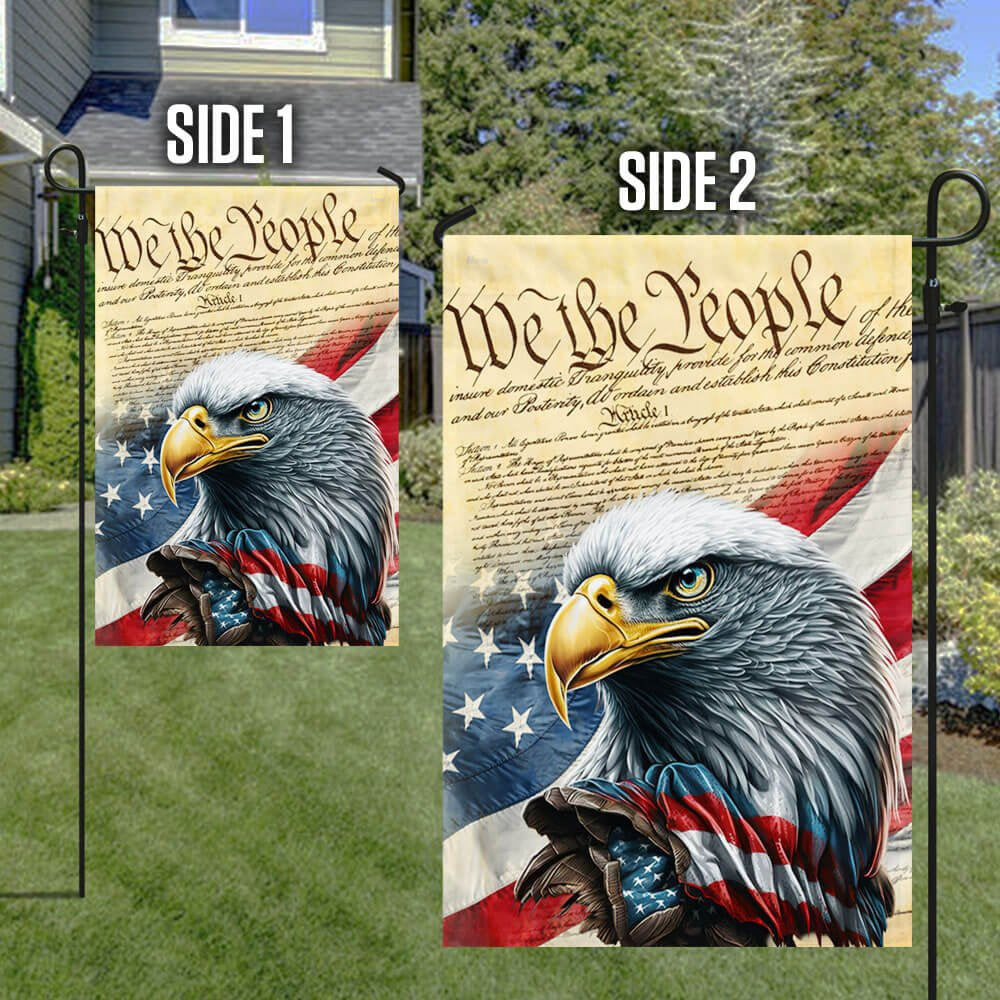 Veteran Flag, We The People Patriotic American Eagle Flag