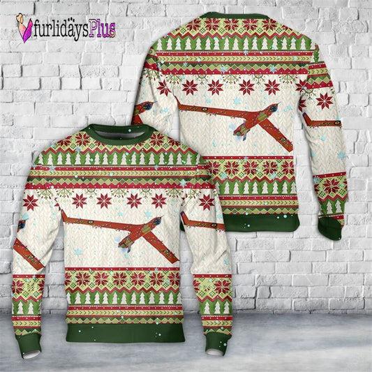 Veteran Sweater, Boeing Insitu Scan Eagle UAV Aircraft Christmas AOP Sweater