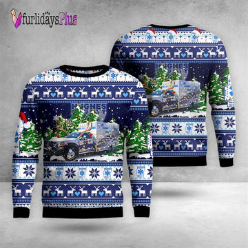 Veteran Sweater, Hughes County Emergency Medical Service Christmas AOP Ugly Sweater