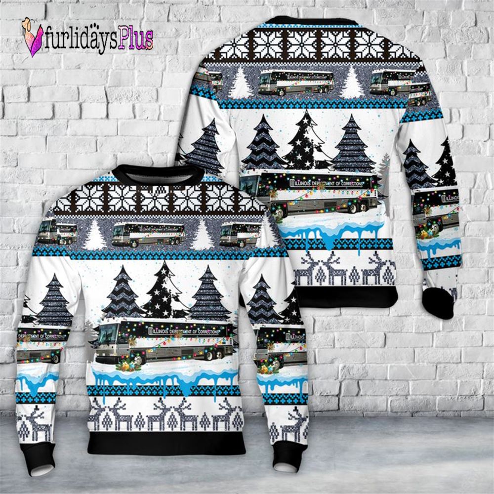 Veteran Sweater, Illinois Department Of Corrections Christmas AOP Sweater