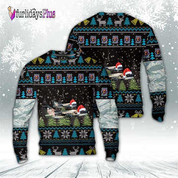Veteran Sweater, Puerto Rico Air National Guard A 7D Corsair II 198th Tactical Fighter Squadron Christmas Sweater