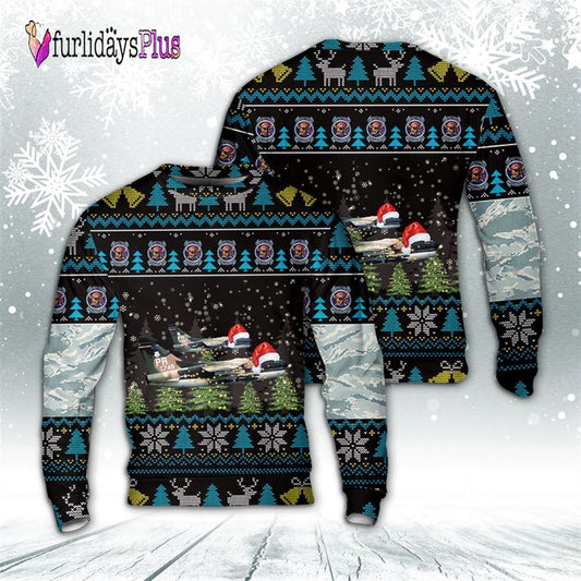 Veteran Sweater, Puerto Rico Air National Guard A 7D Corsair II 198th Tactical Fighter Squadron Christmas Sweater