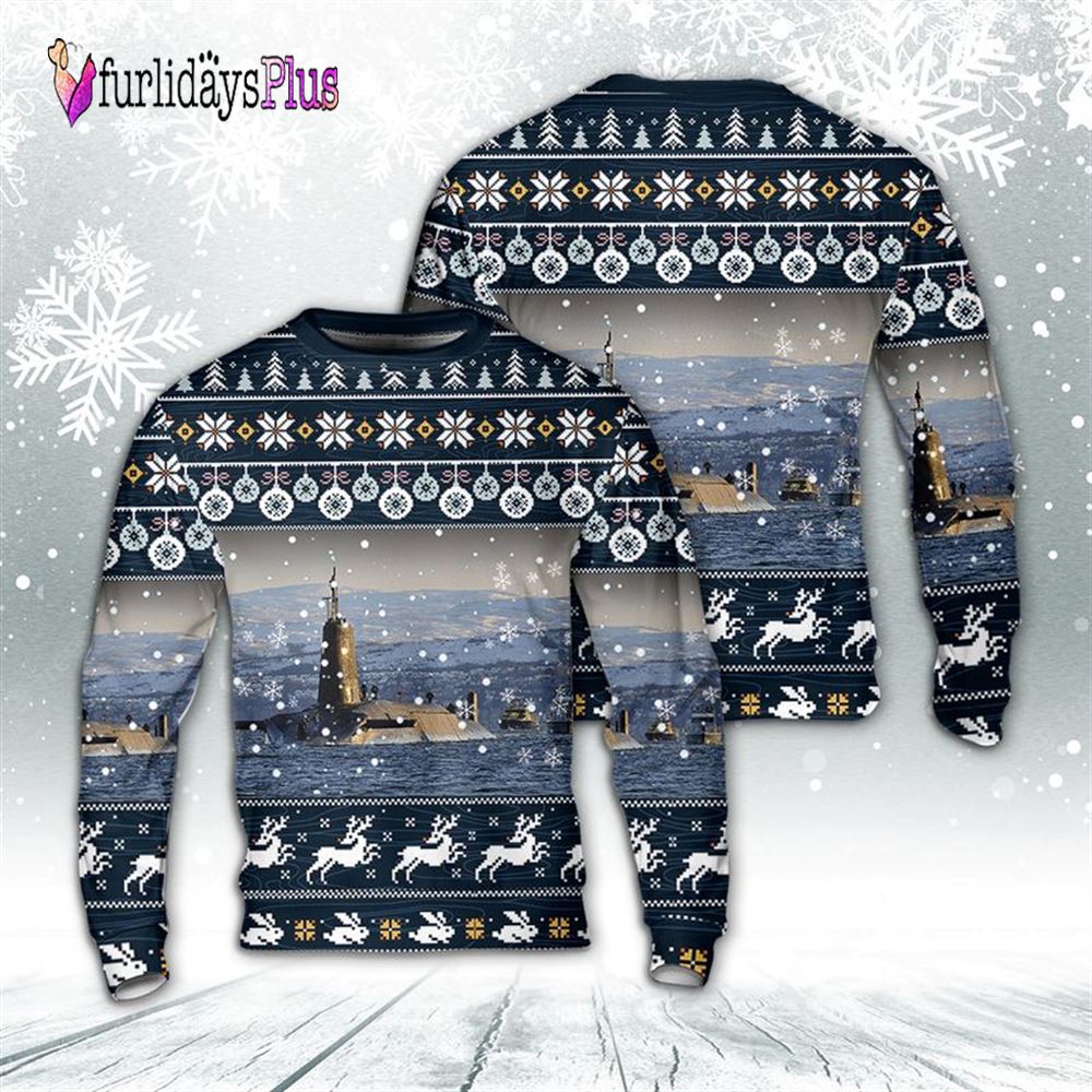 Veteran Sweater, Royal Navy Vanguard class submarine HMS Vanguard Christmas AOP Sweater