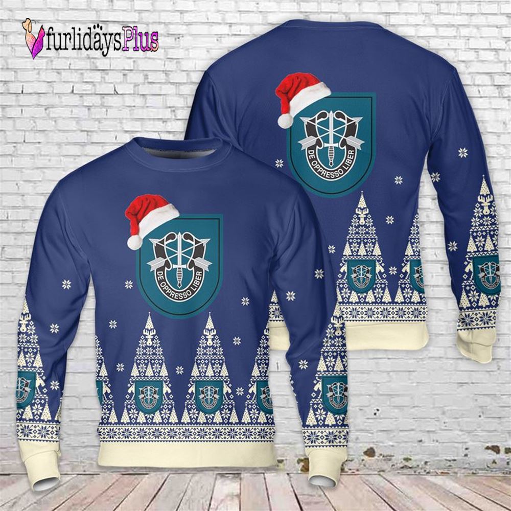 Veteran Sweater, US Army 19th Special Forces Group (19th SFG) Christmas Sweater