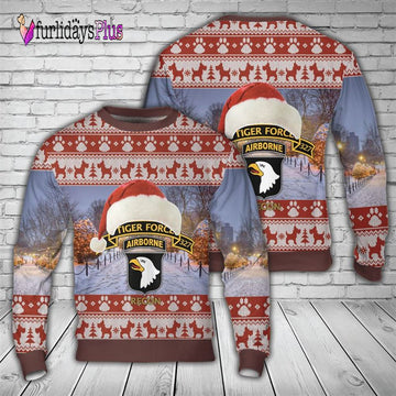 Veteran Sweater, US Army 1 327 Airborne Infantry 'Tiger Force' LRRP   Vietnam War Christmas Sweater