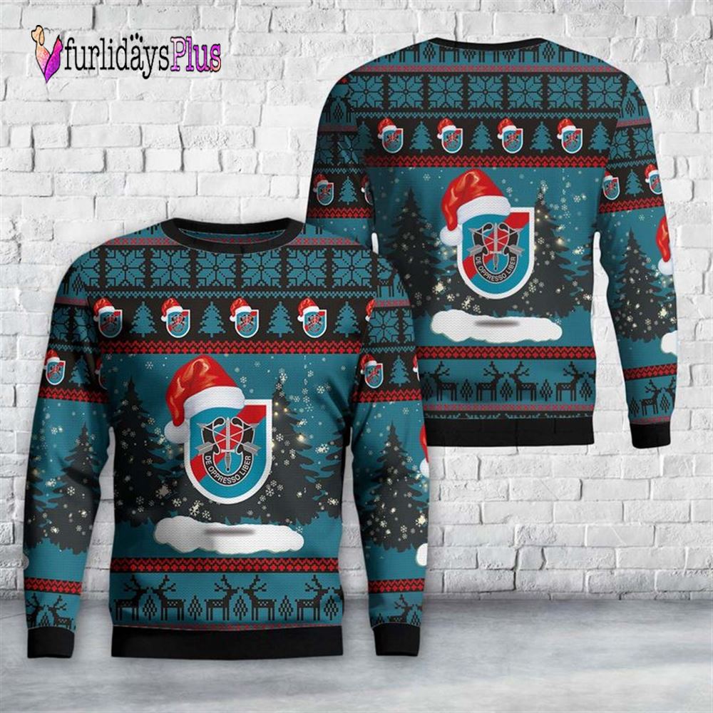 Veteran Sweater, US Army 20th Special Forces Group (20th SFG) Christmas Sweater
