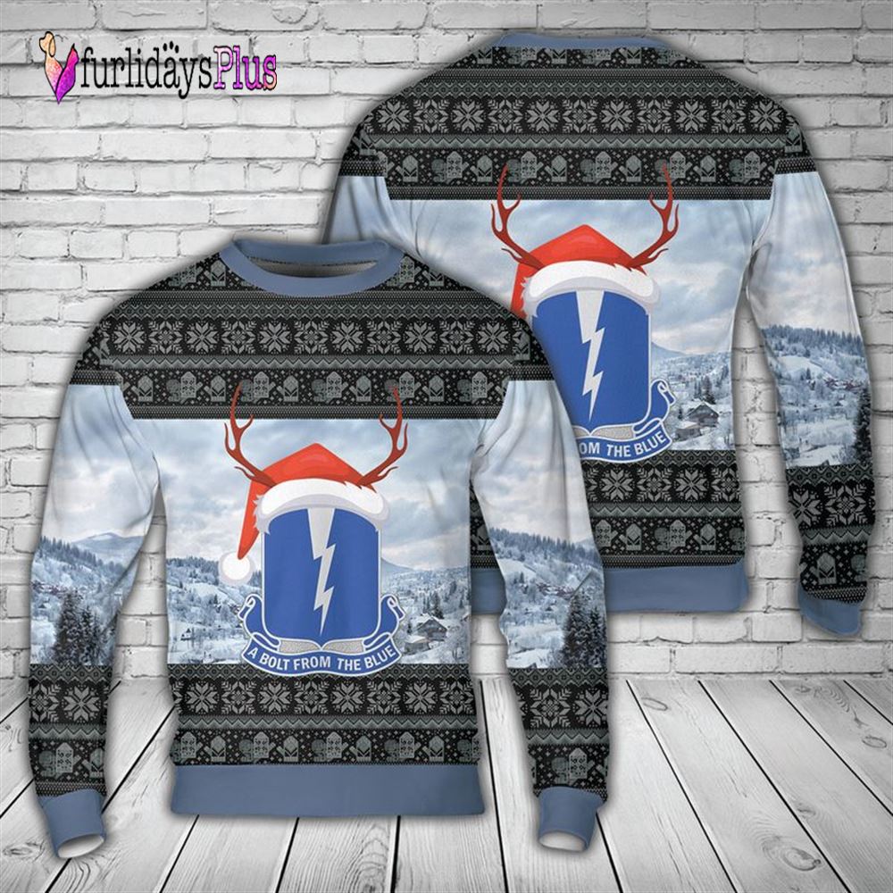 Veteran Sweater, US Army 550th Parachute Airborne Infantry Regiment Christmas Sweater